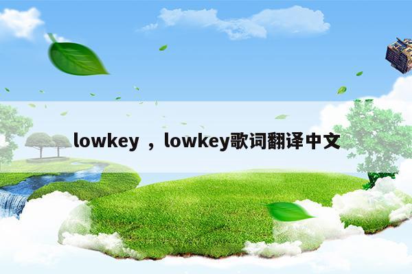 lowkey nikiy歌词翻译