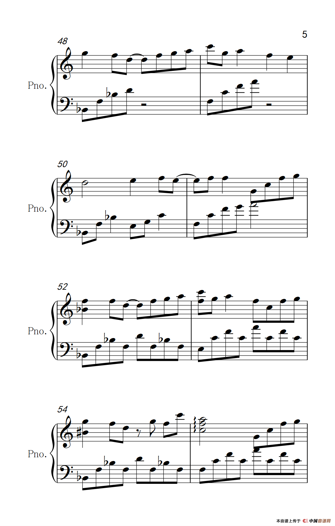 《小小的手心》钢琴曲谱图分享