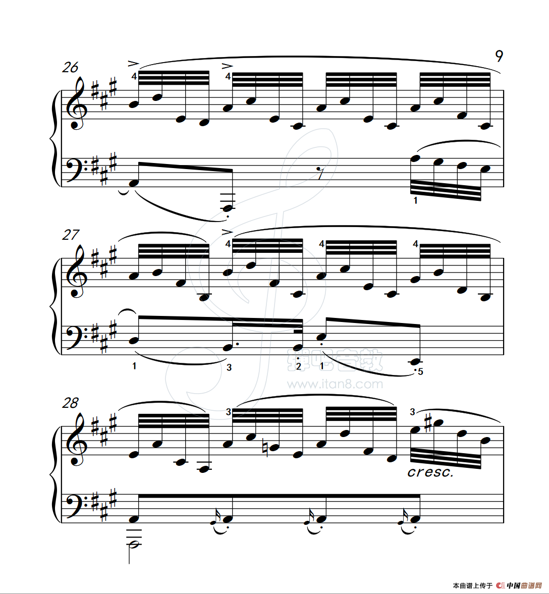 《练习曲 38》钢琴曲谱图分享