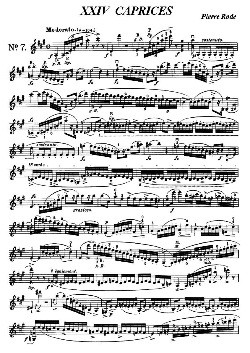 24首小提琴练习曲之7提琴谱图