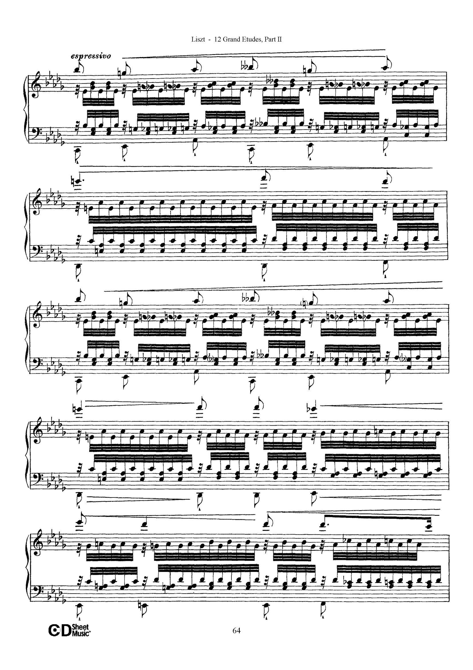12 Grand Etudes S.137（12首华丽的练习曲·12）钢琴谱图2