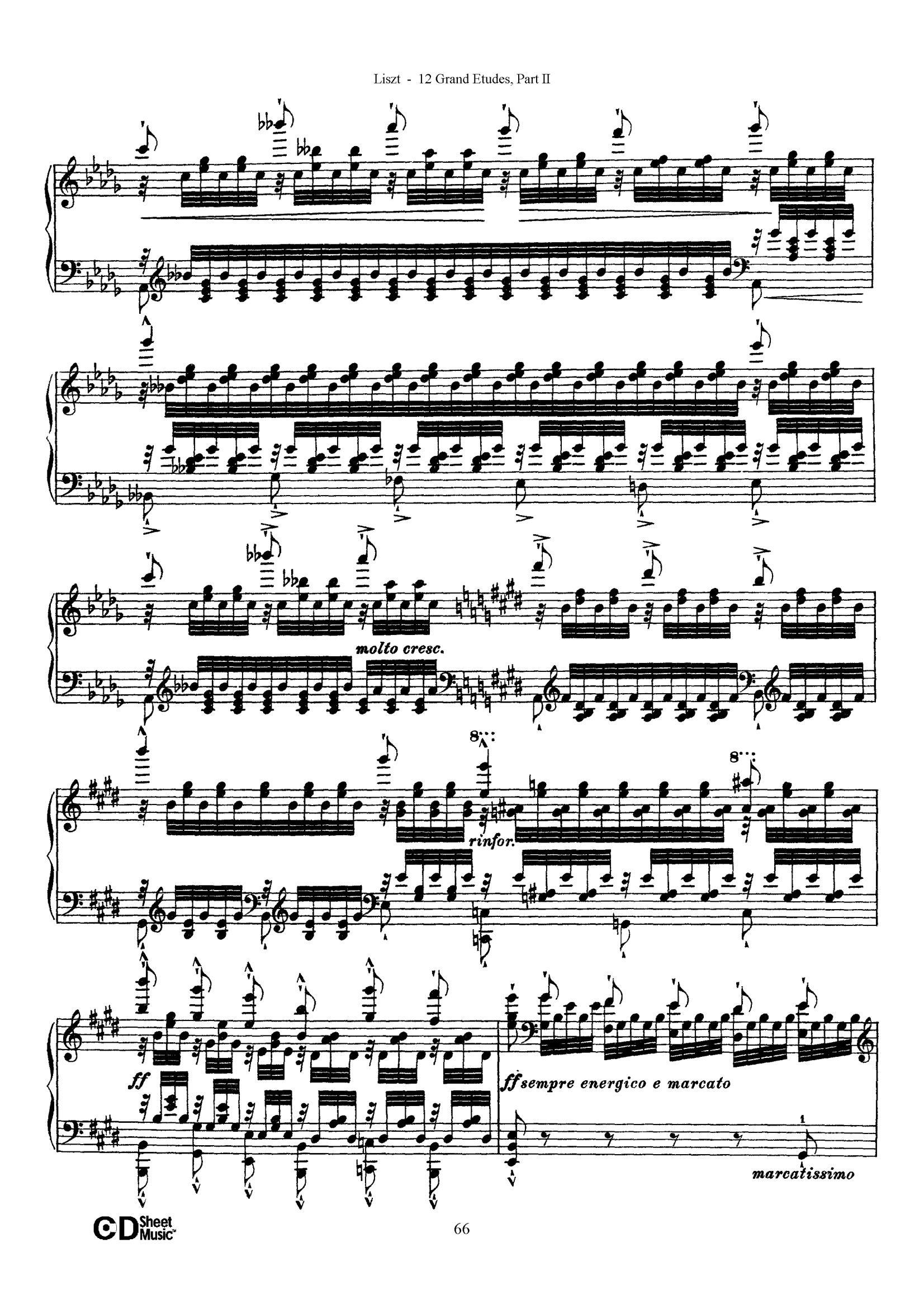 12 Grand Etudes S.137（12首华丽的练习曲·12）钢琴谱图3