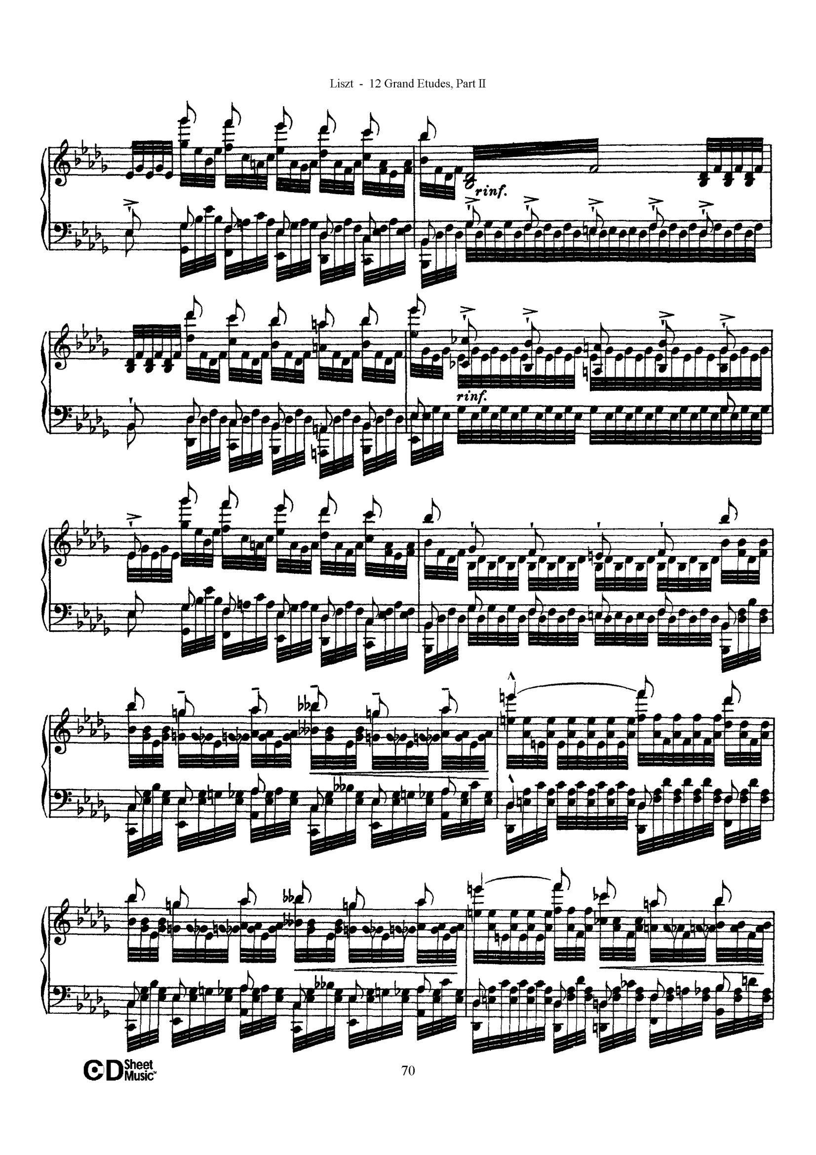 12 Grand Etudes S.137（12首华丽的练习曲·12）钢琴谱图5