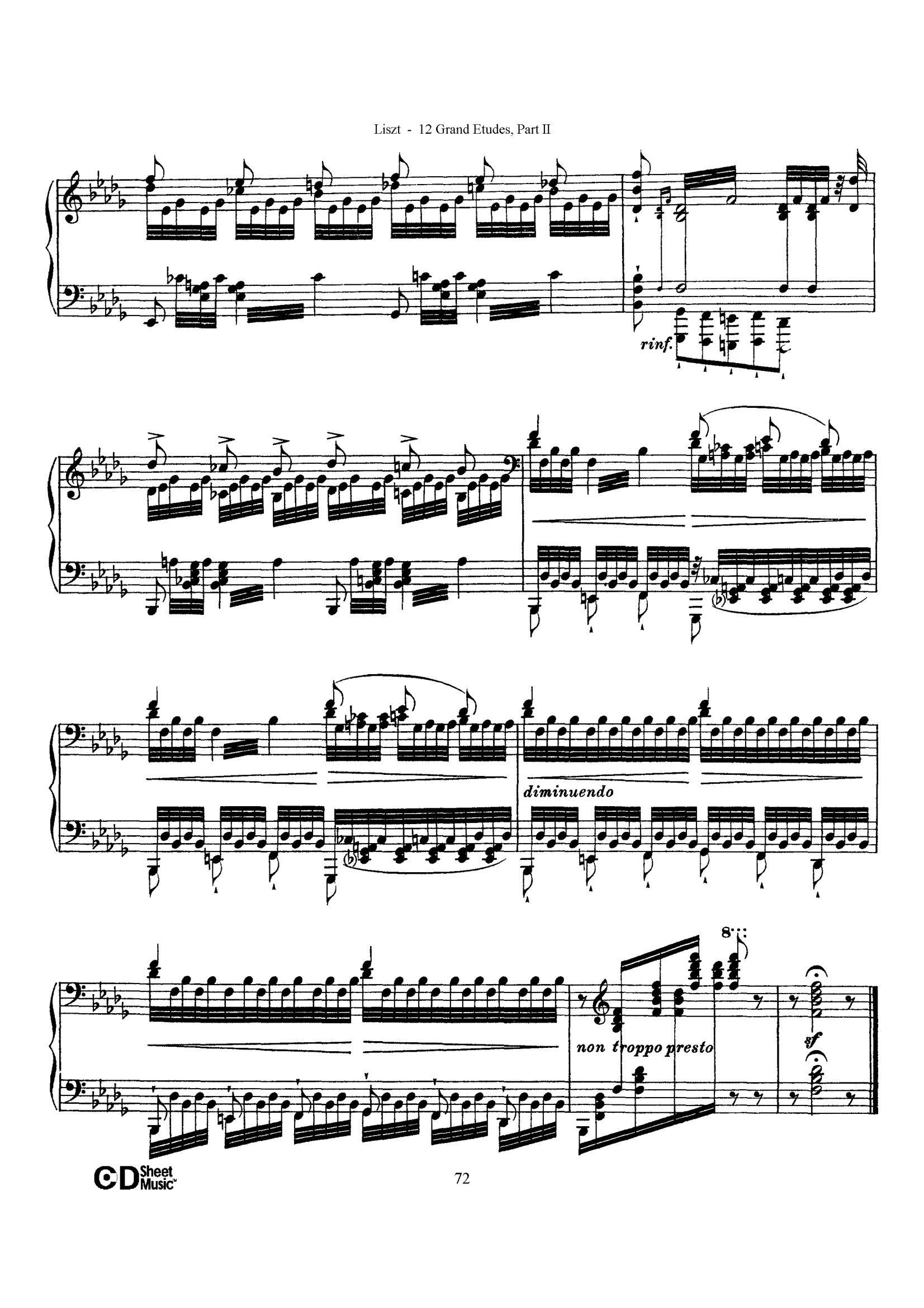 12 Grand Etudes S.137（12首华丽的练习曲·12）钢琴谱图6