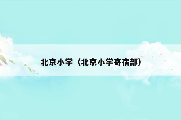 北京小学期末考试时间2023年 暑假