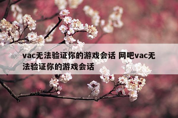 vac无法验证你的游戏会话网吧vac无法验证你的游戏会话