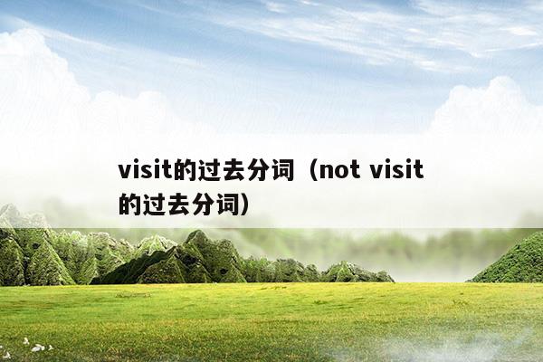 visit的过去分词是什么怎么写