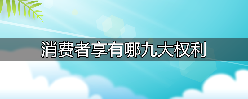 消费者的9大权利有哪些