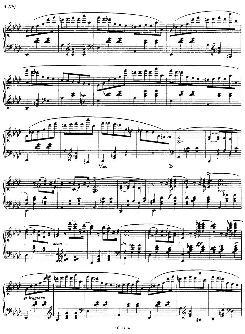 《降A大调圆舞曲Op.42》钢琴曲谱图分享