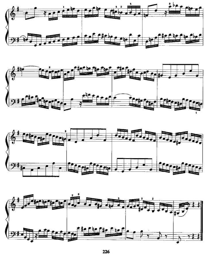 e小调前奏曲与赋格手风琴谱（线简谱对照、带指法版）