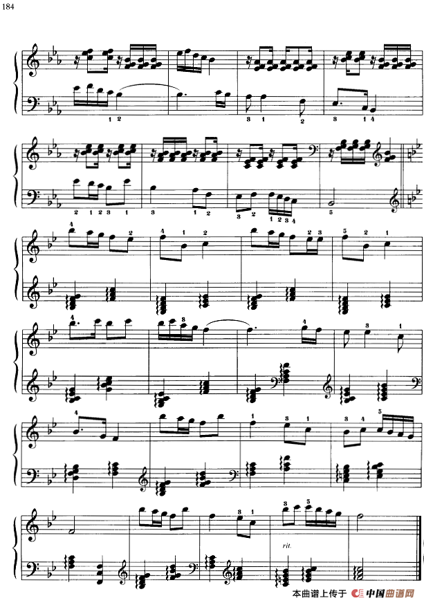 《110首中国民歌钢琴小曲集：陕西小调》钢琴曲谱图分享
