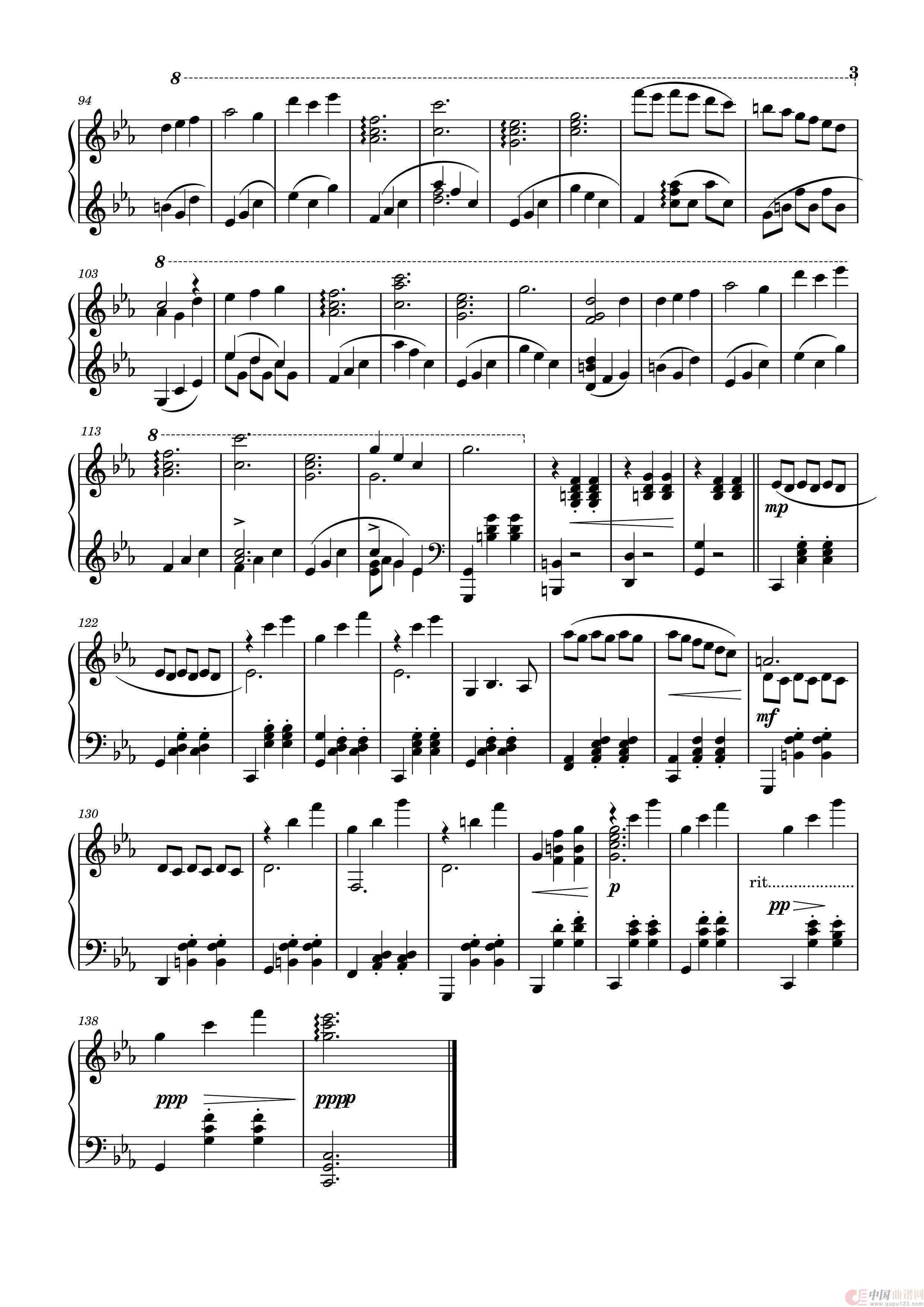 《留声机圆舞曲》钢琴曲谱图分享