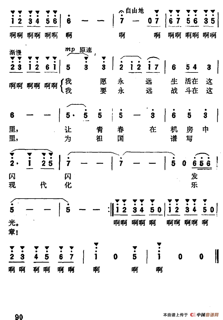 这里的歌曲谱（美声曲谱图下载分享）