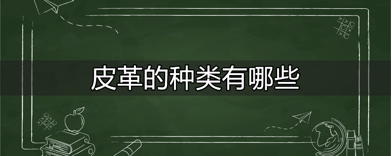 人造皮革种类有哪些