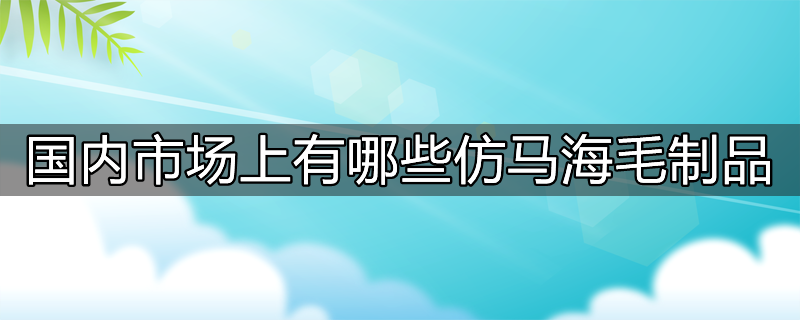 国内市场上有哪些仿马海毛制品