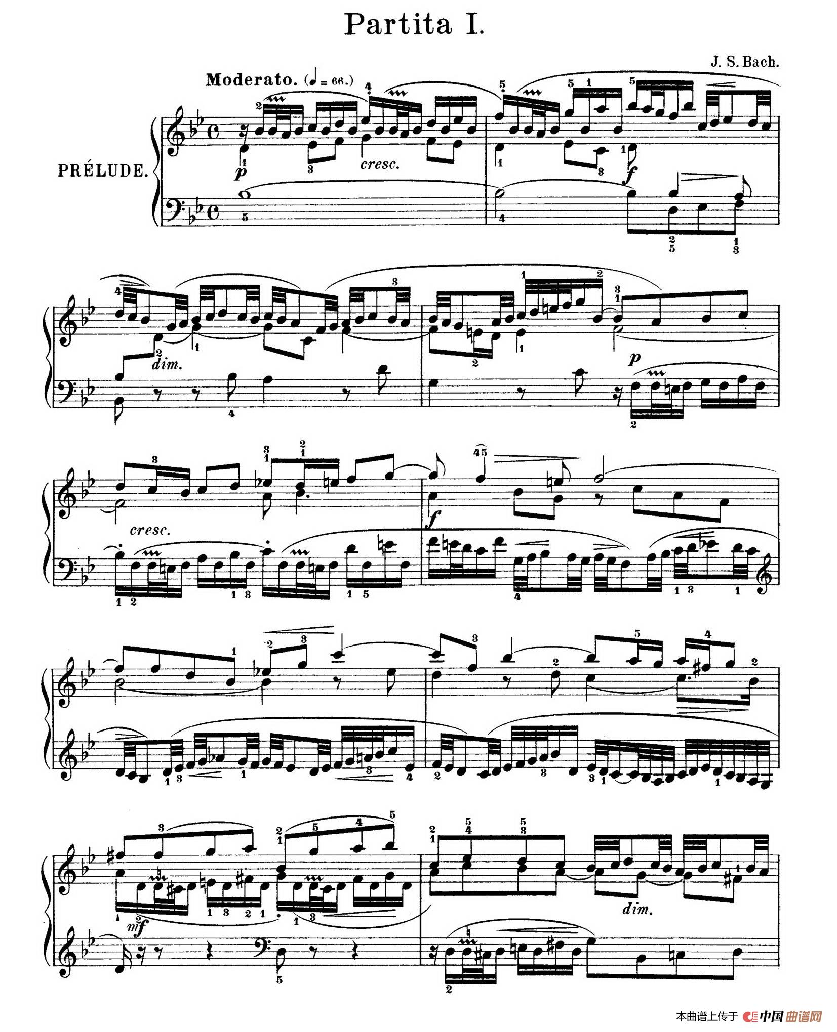 《Six Partitas BWV 825-830》钢琴曲谱图分享