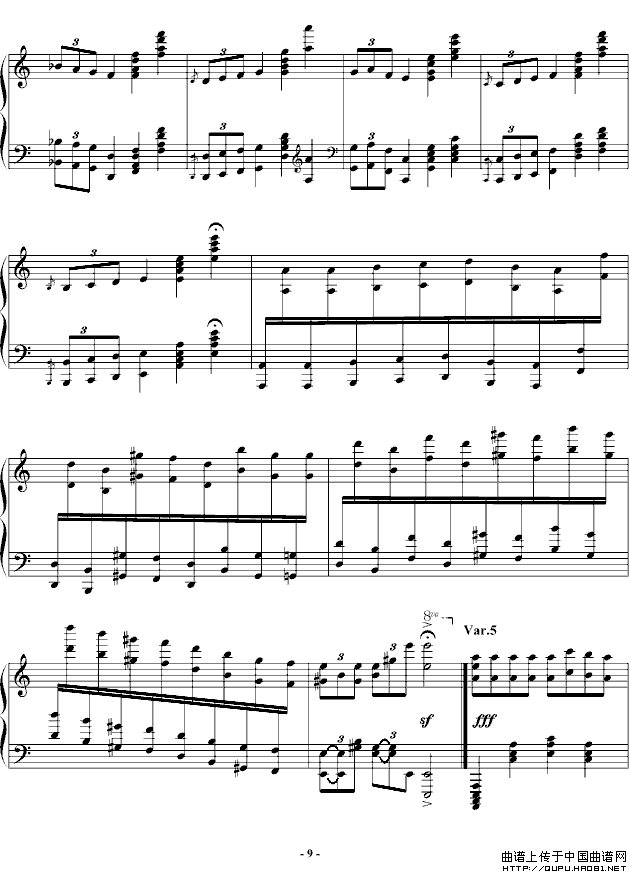 《帕格尼尼飞絮曲》钢琴曲谱图分享