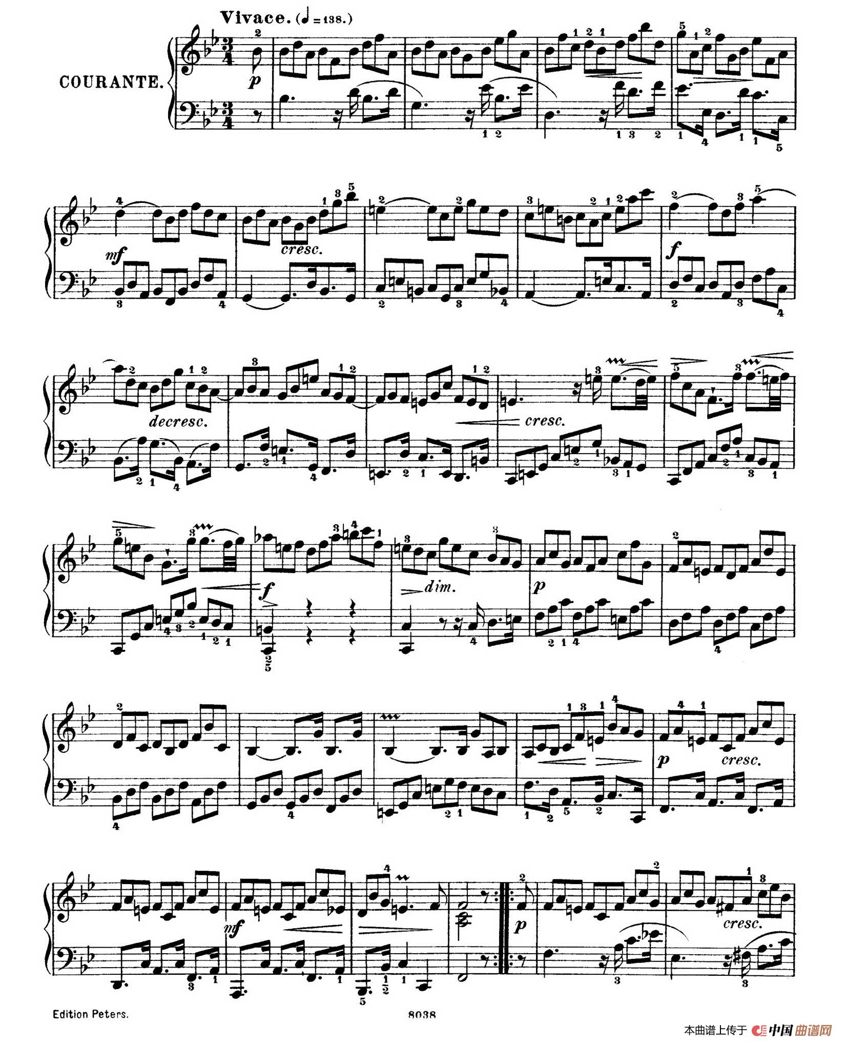 《Six Partitas BWV 825-830》钢琴曲谱图分享