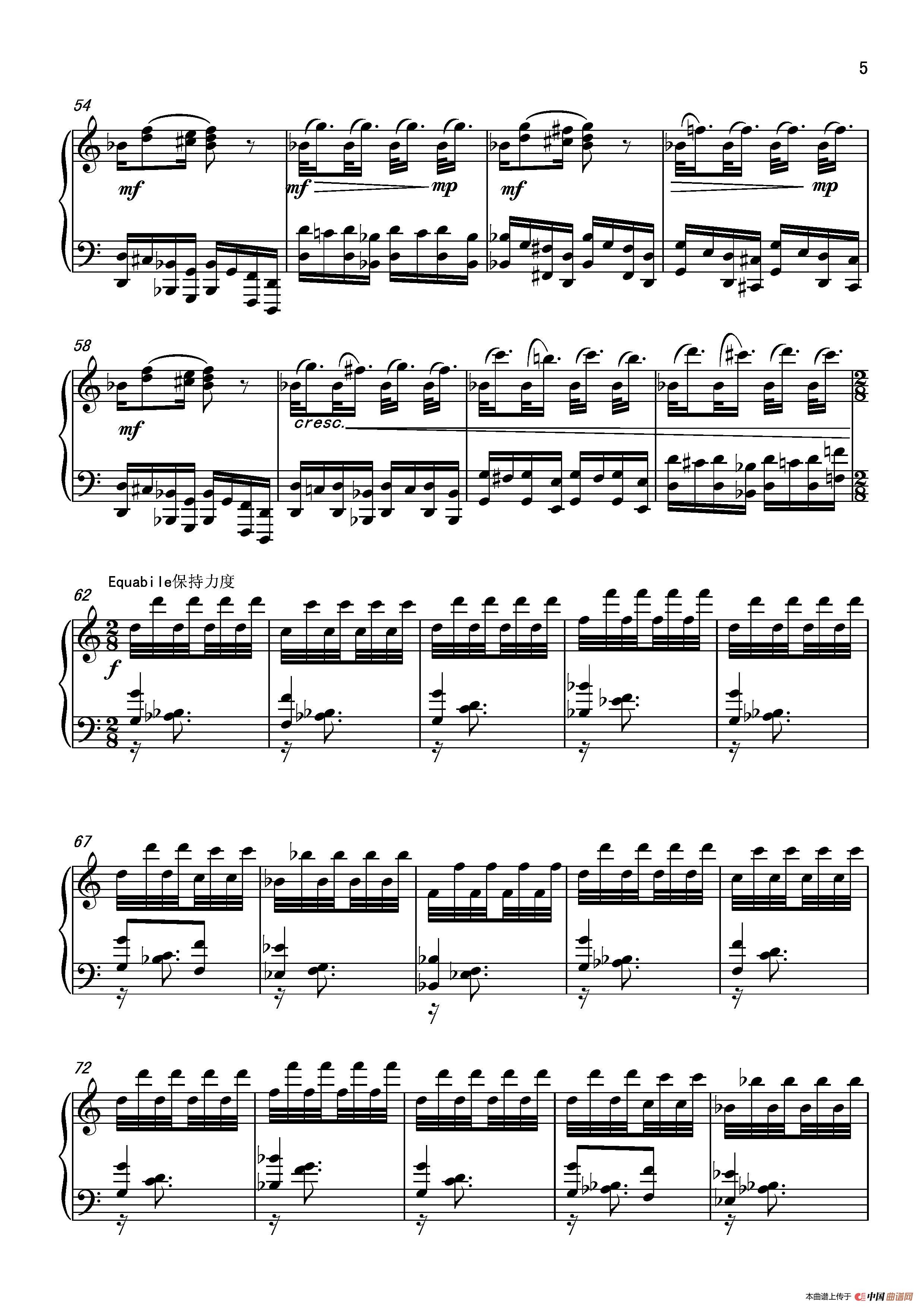 《第五钢琴奏鸣曲Piano Sonata No.5》钢琴曲谱图分享