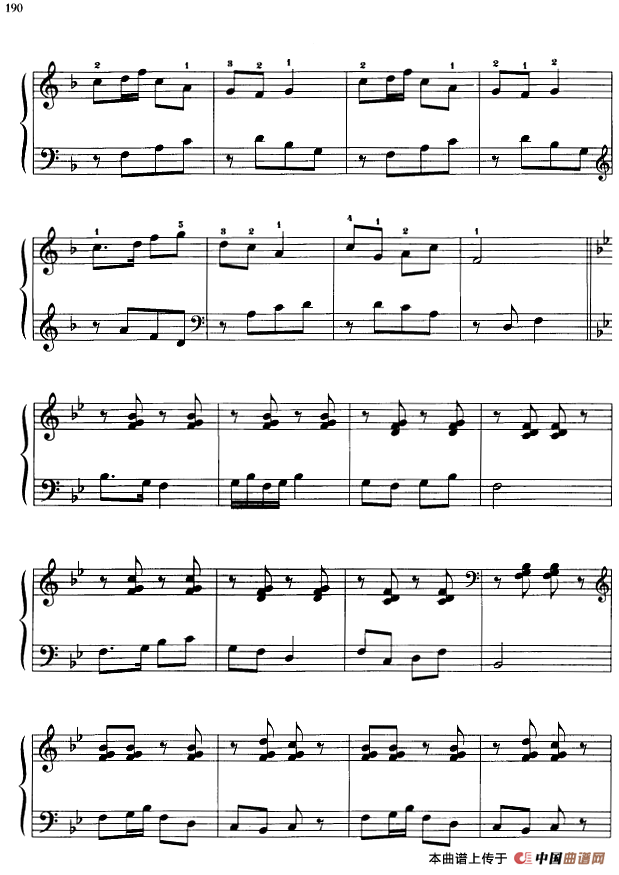 《110首中国民歌钢琴小曲集：八月桂花开》钢琴曲谱图分享