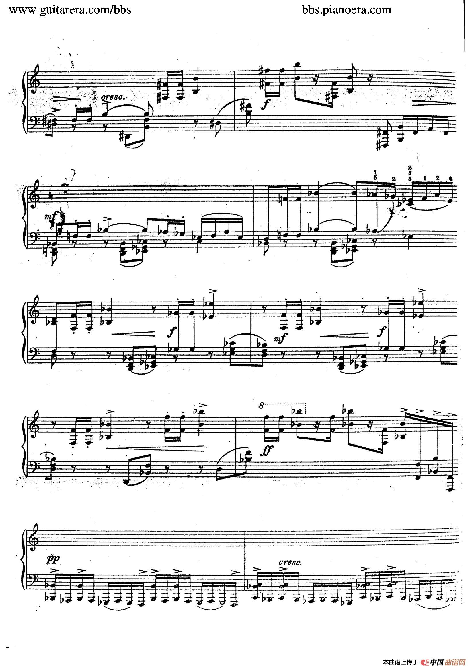 《Etude in C Major For The Left Hand Op.32》钢琴曲谱图分享