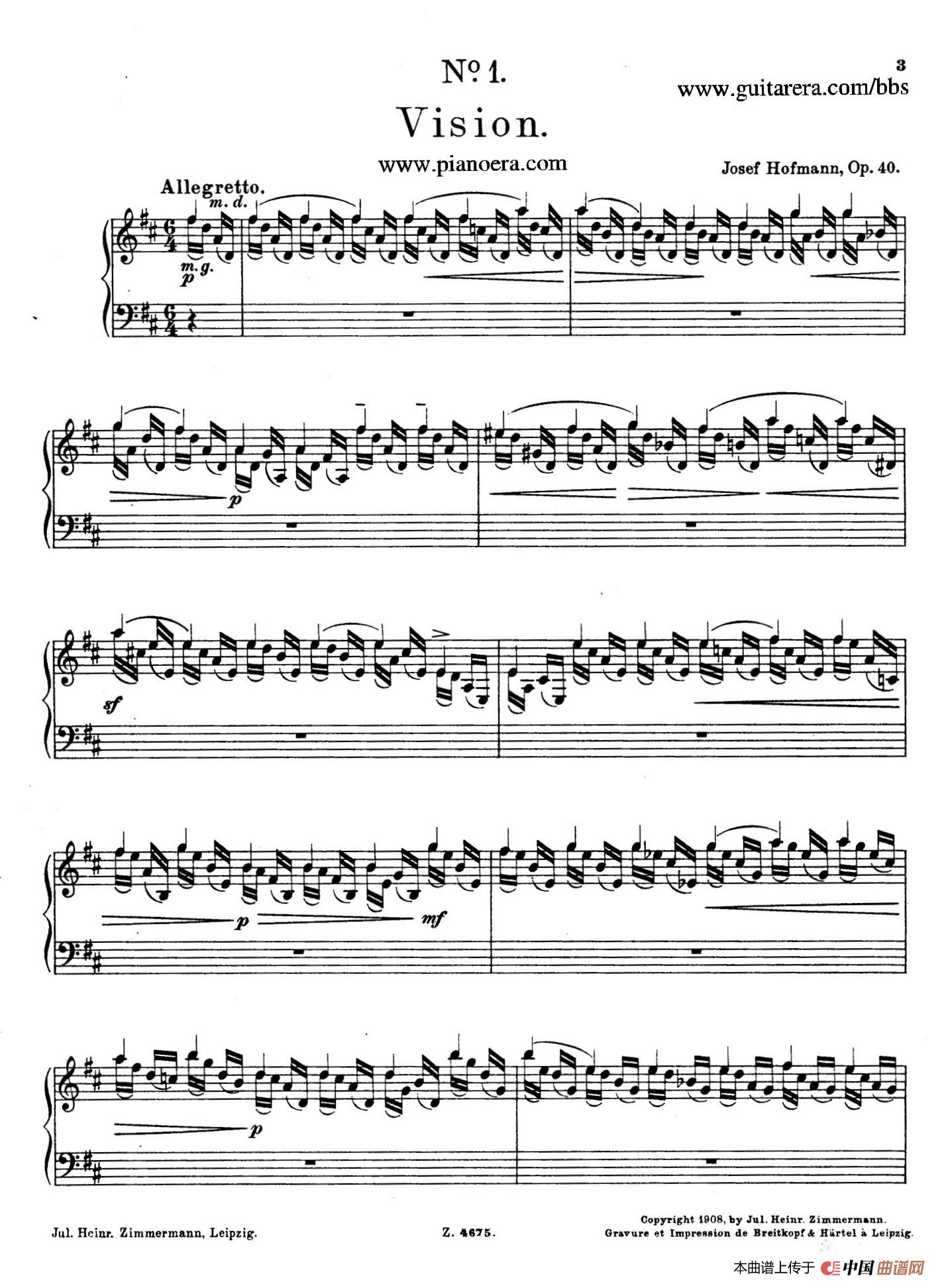 《Charakterskizzen Op.40》钢琴曲谱图分享
