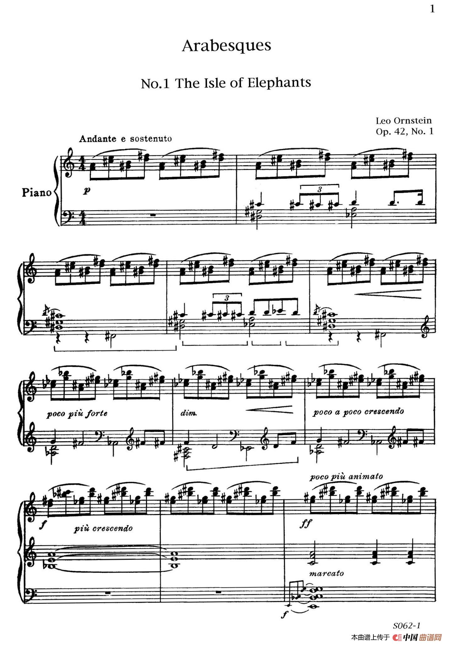 《Arabesques Op.42》钢琴曲谱图分享