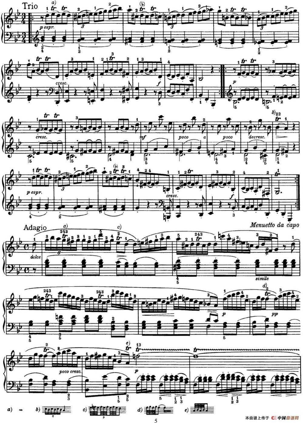 《海顿 钢琴奏鸣曲 Hob XVI 6 Partita G major》钢琴曲谱图分享