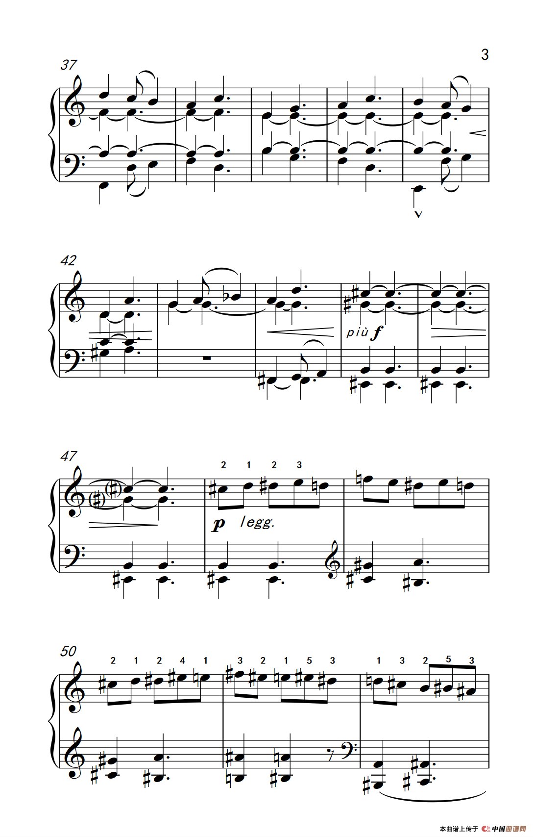 《六首保加利亚节奏舞曲 第三首》钢琴曲谱图分享