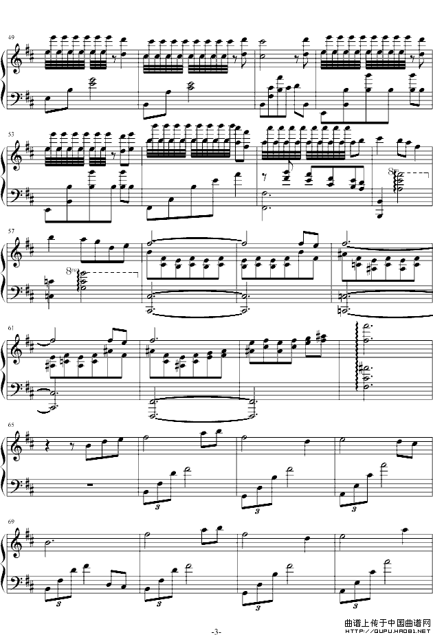 《杨柳》钢琴曲谱图分享