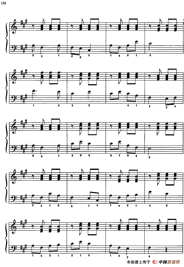 《110首中国民歌钢琴小曲集：江西小调》钢琴曲谱图分享