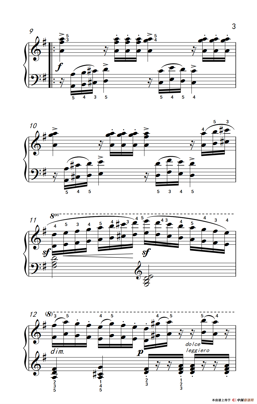 《车尔尼钢琴八度练习曲 553》钢琴曲谱图分享