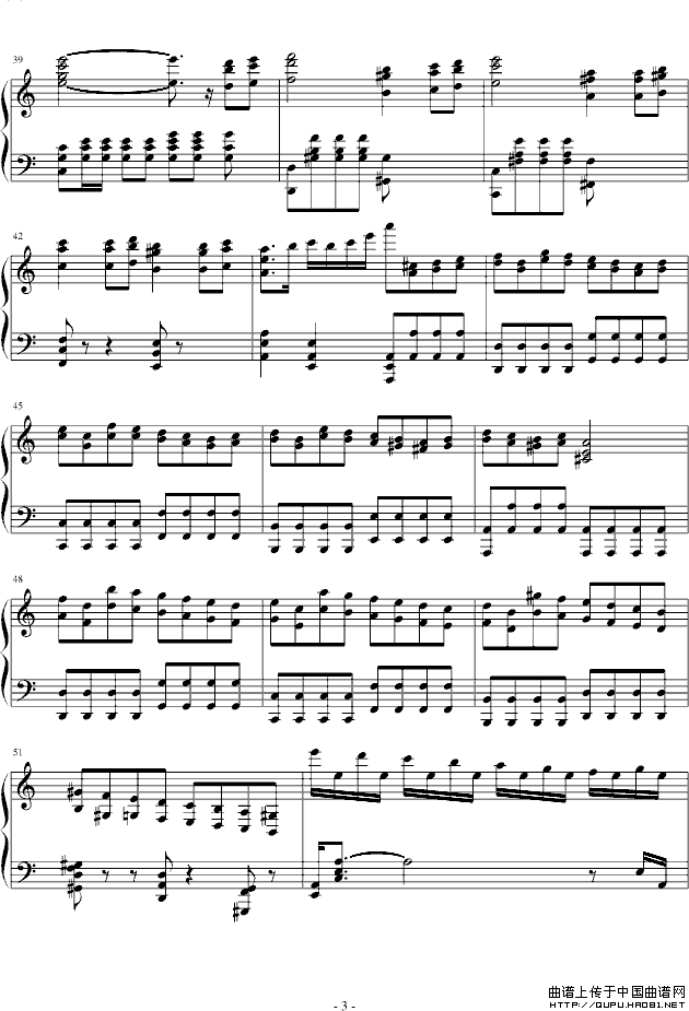 《悲怆第三乐章》钢琴曲谱图分享