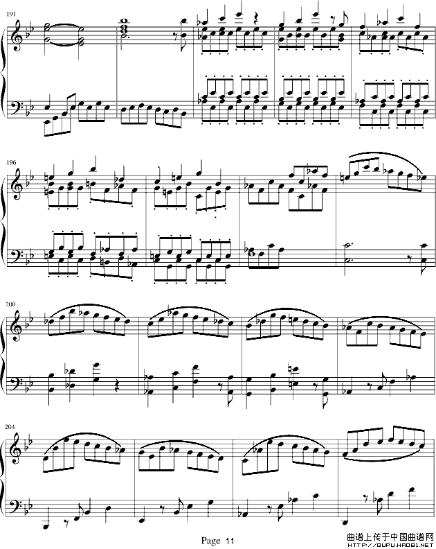 《莫扎特第四十号交响曲》钢琴曲谱图分享