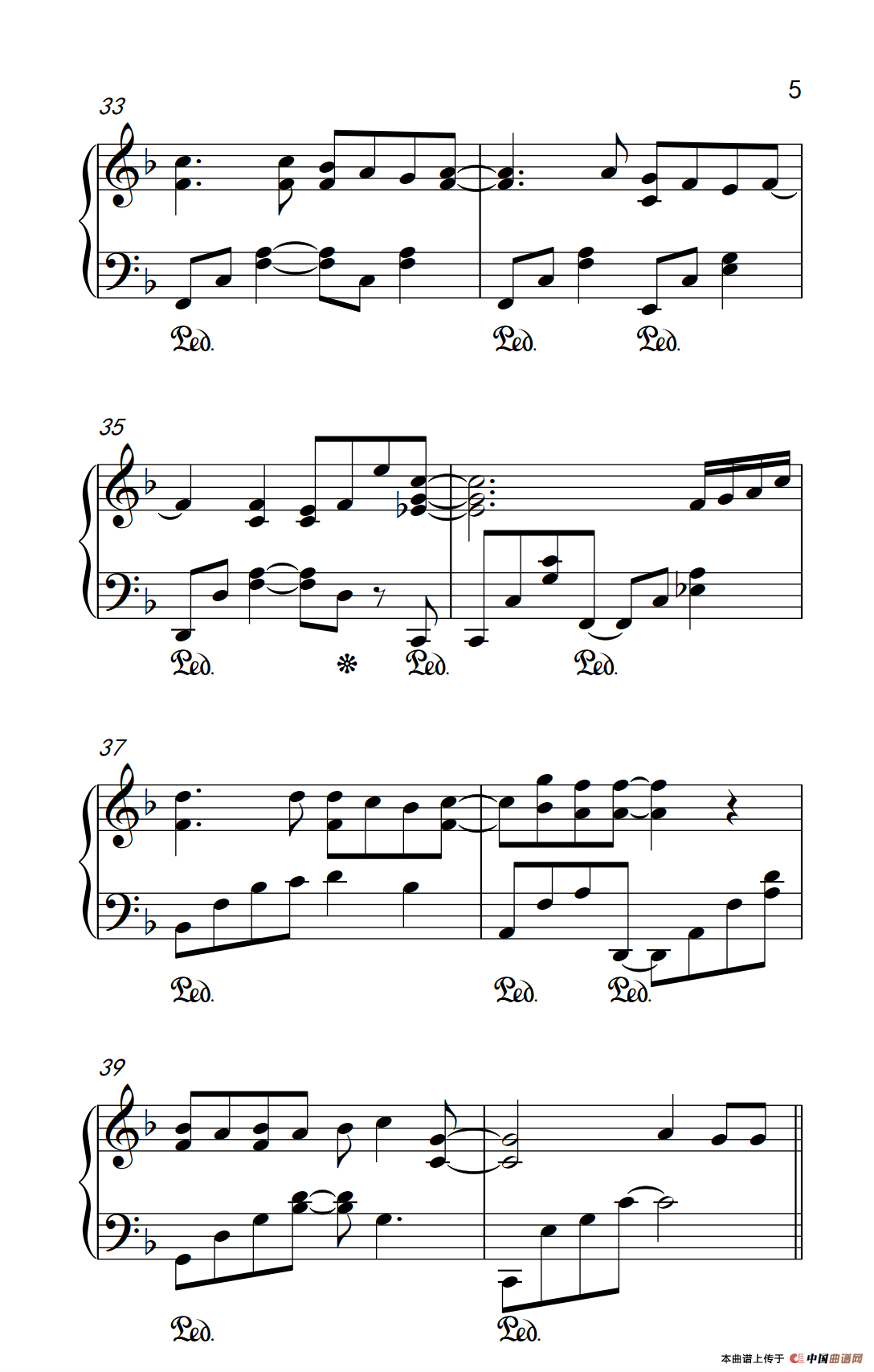 《幸运符号》钢琴曲谱图分享