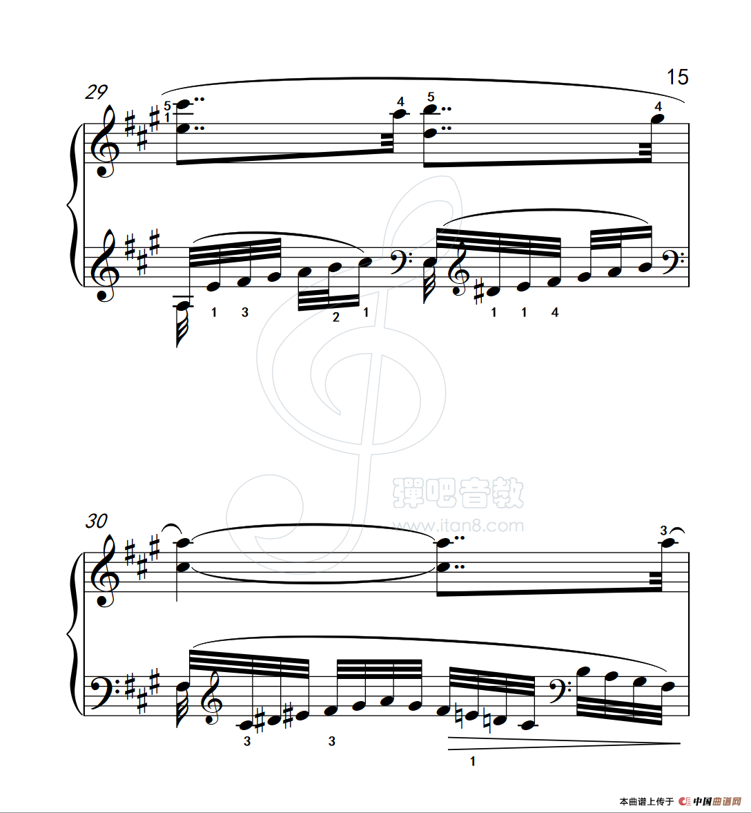 《练习曲 36》钢琴曲谱图分享