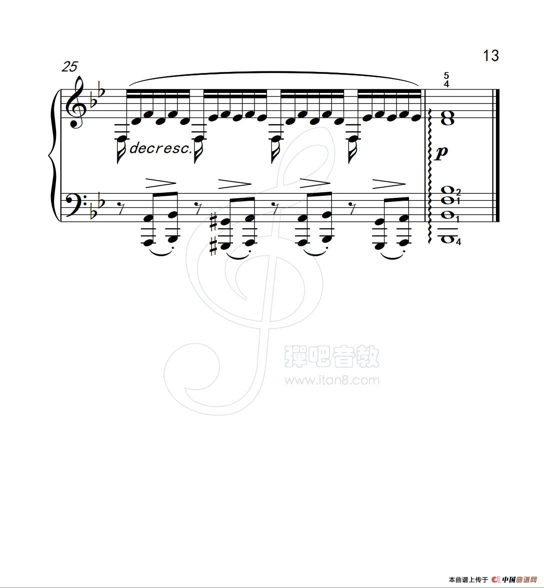 《练习曲 32》钢琴曲谱图分享