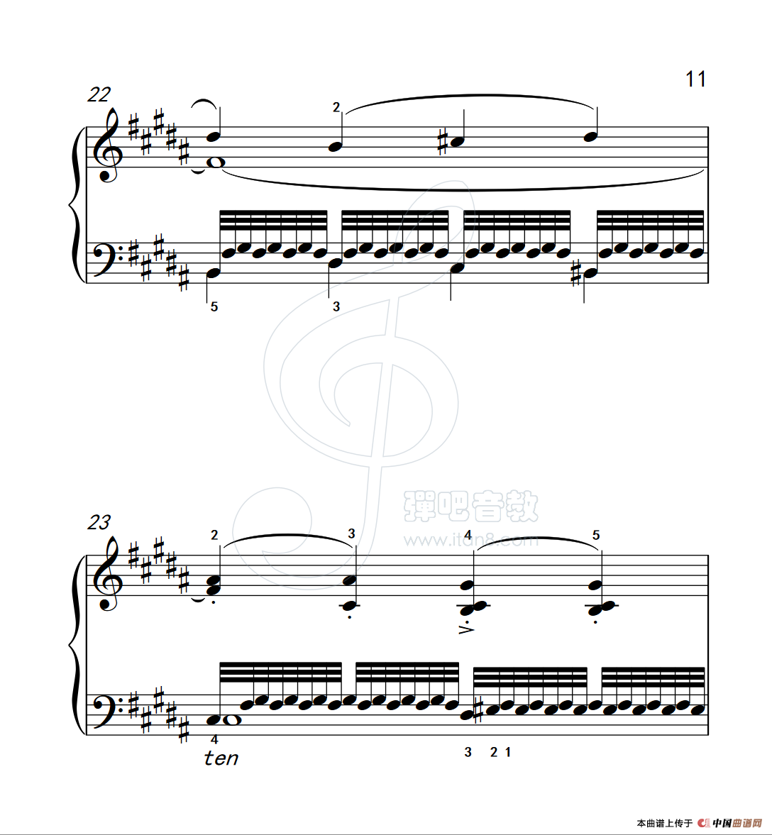 《练习曲 15》钢琴曲谱图分享