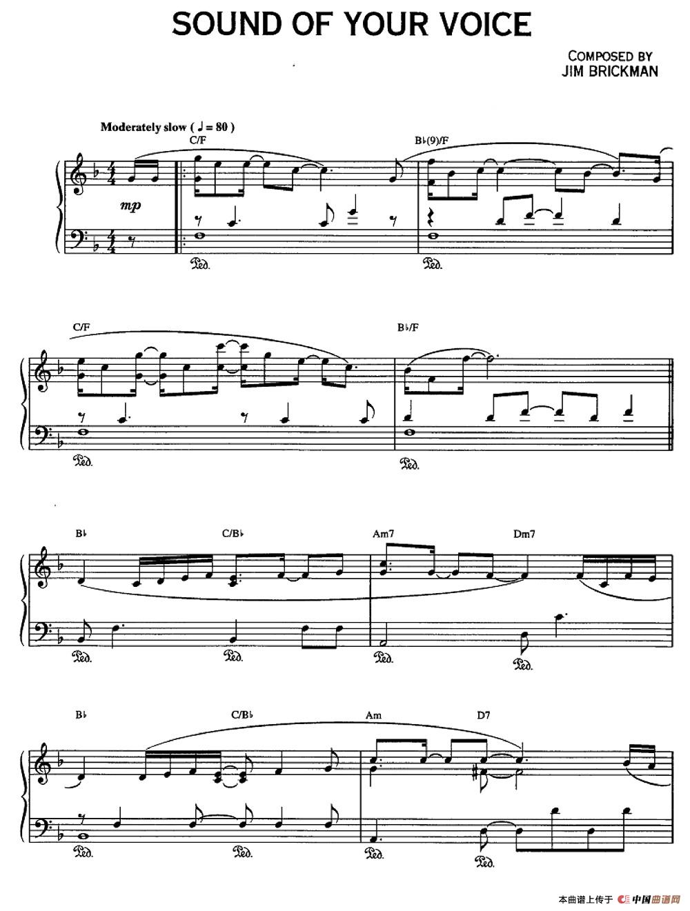 《SOUND OF YPUR VOICE》钢琴曲谱图分享