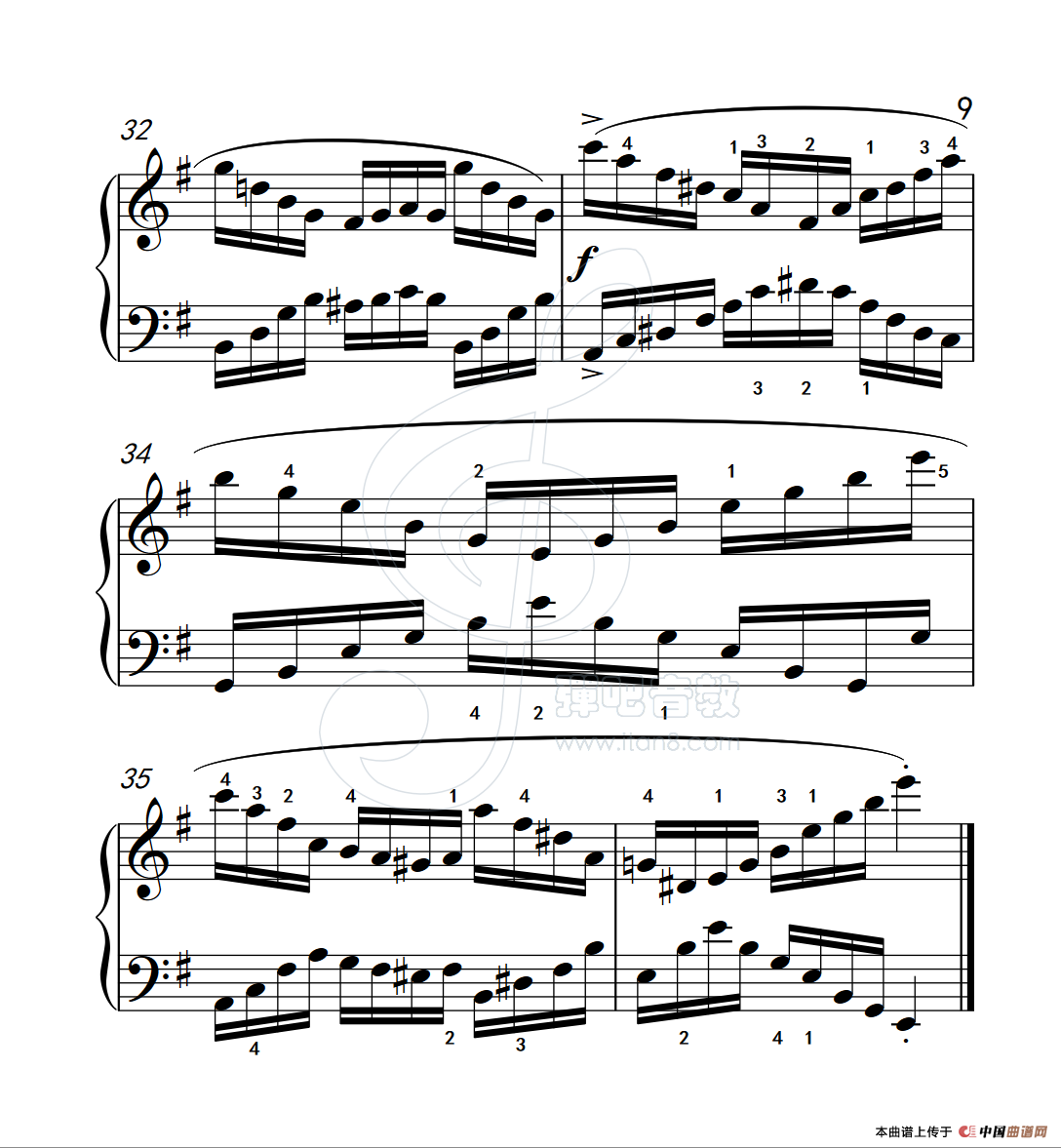 《练习曲 35》钢琴曲谱图分享