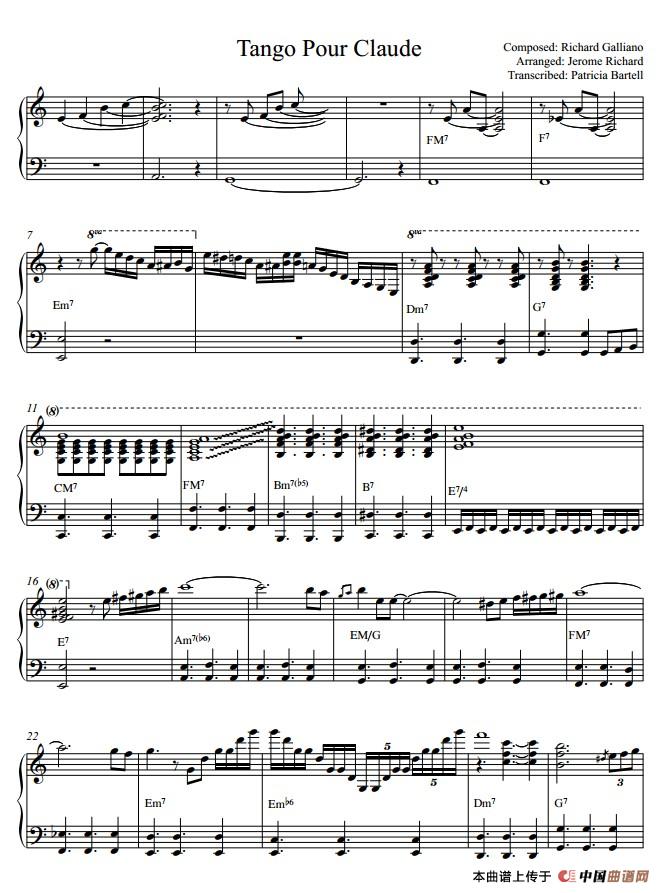 Tango手风琴谱（线简谱对照、带指法版）