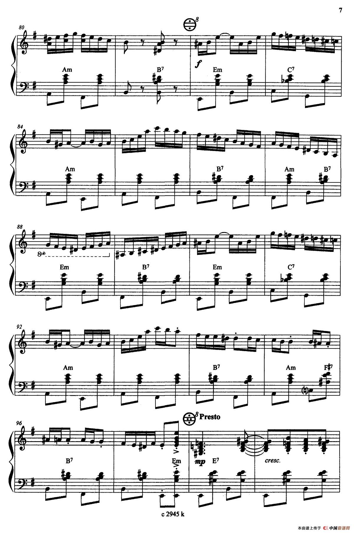 摩尔多瓦的节目手风琴谱（线简谱对照、带指法版）