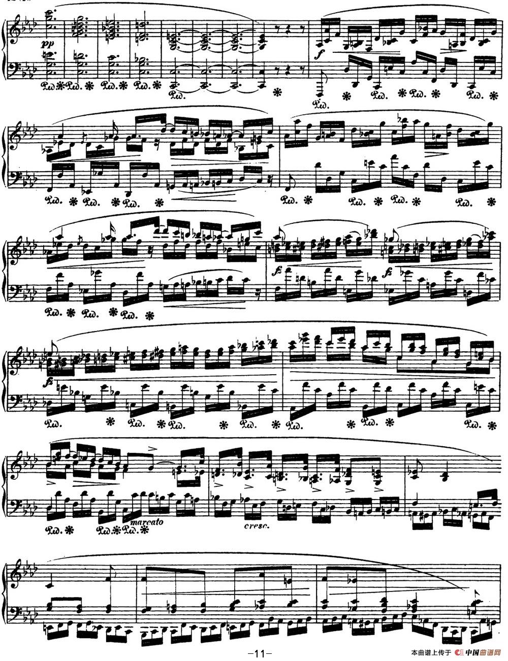 《肖邦 叙事曲4 f小调 Chopin Ballade No.4 Op.52》钢琴曲谱图分享