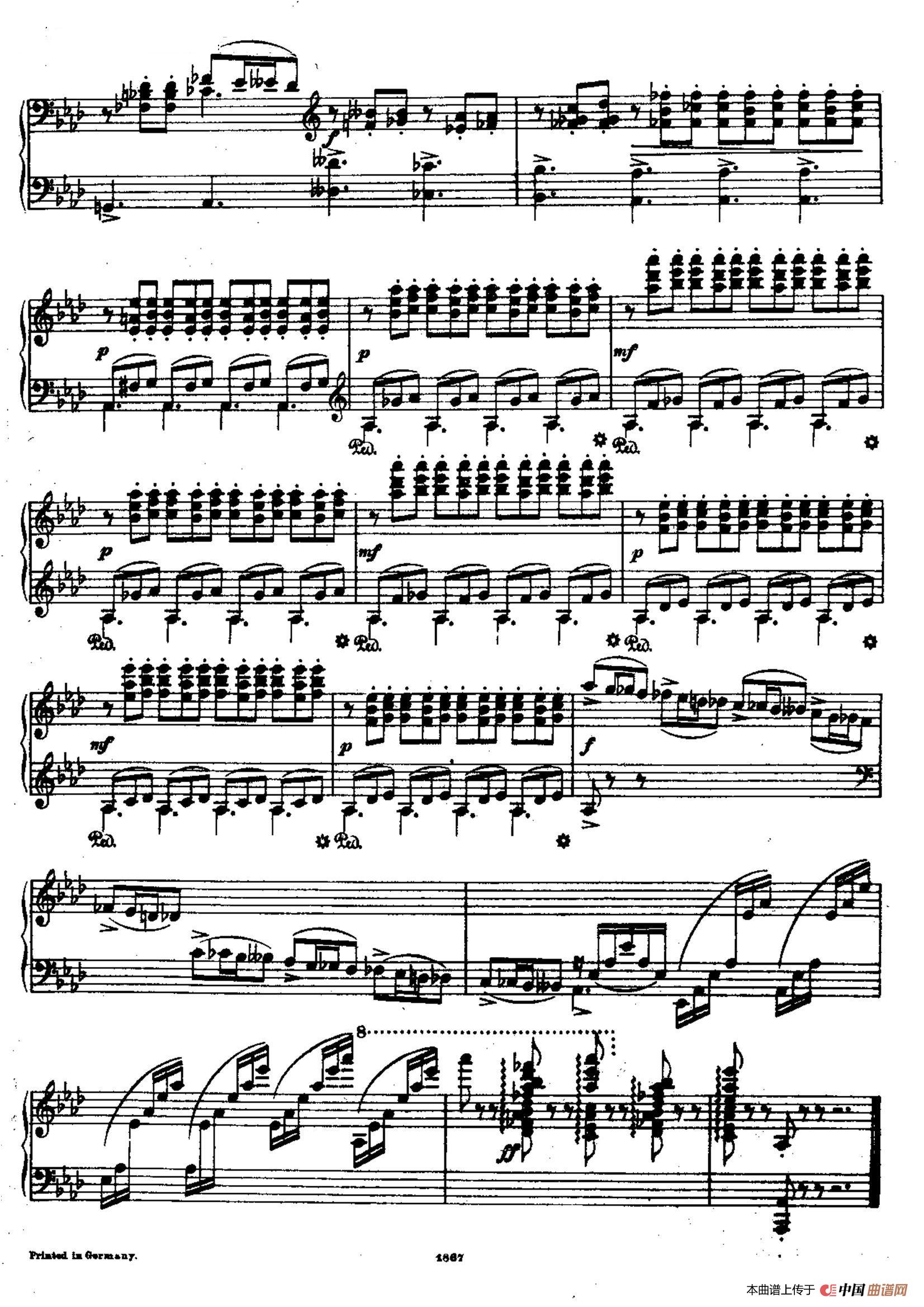 《Scherzo in A-flat Major》钢琴曲谱图分享