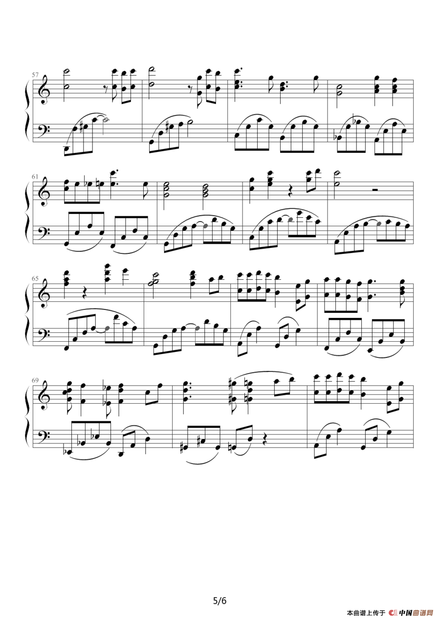 《千与千寻片首曲》钢琴曲谱图分享
