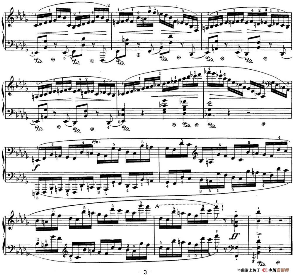 《肖邦 24首钢琴前奏曲 Op.28 No.16 降B小调》钢琴曲谱图分享