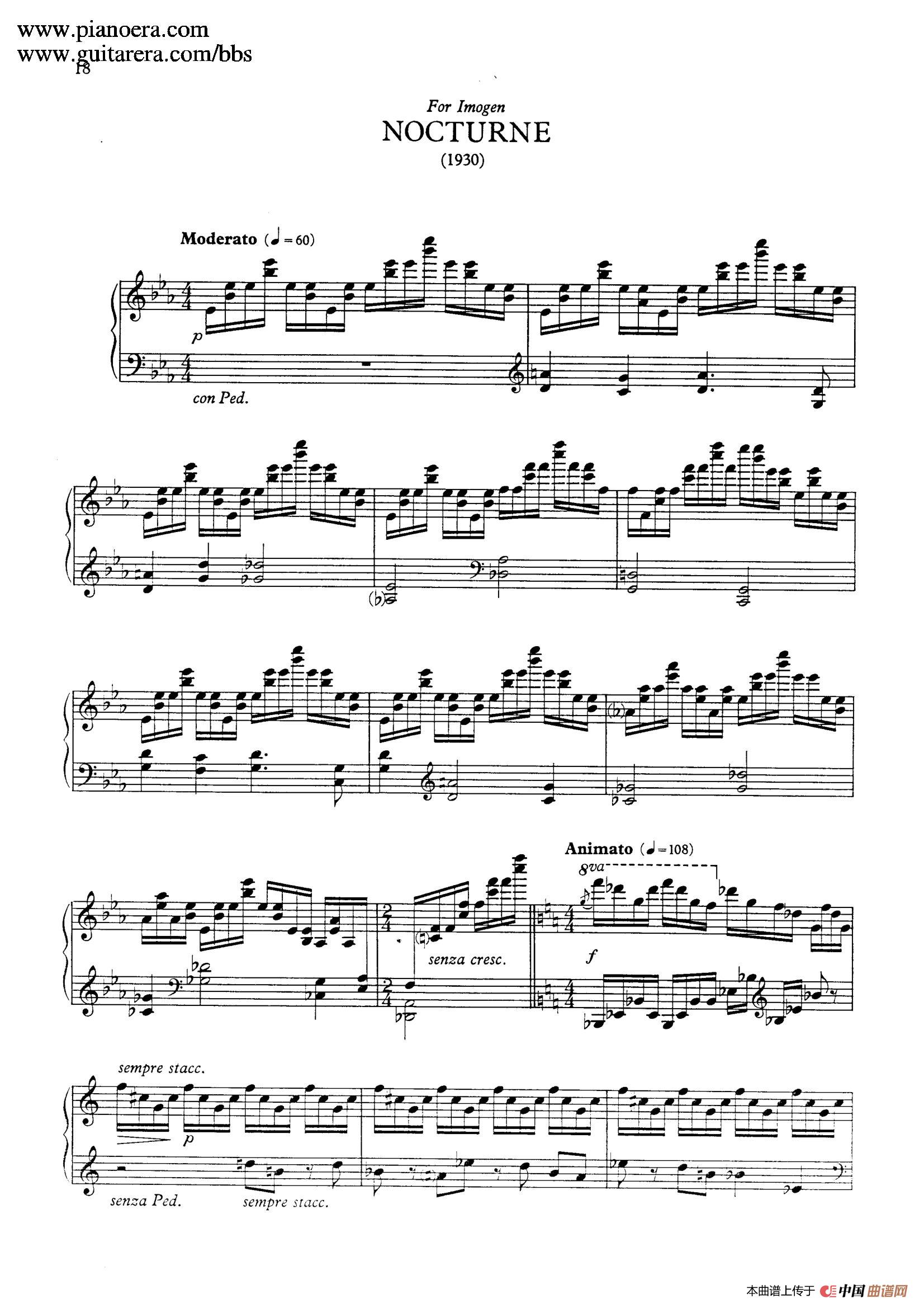 《Two Pieces for Piano H.179》钢琴曲谱图分享
