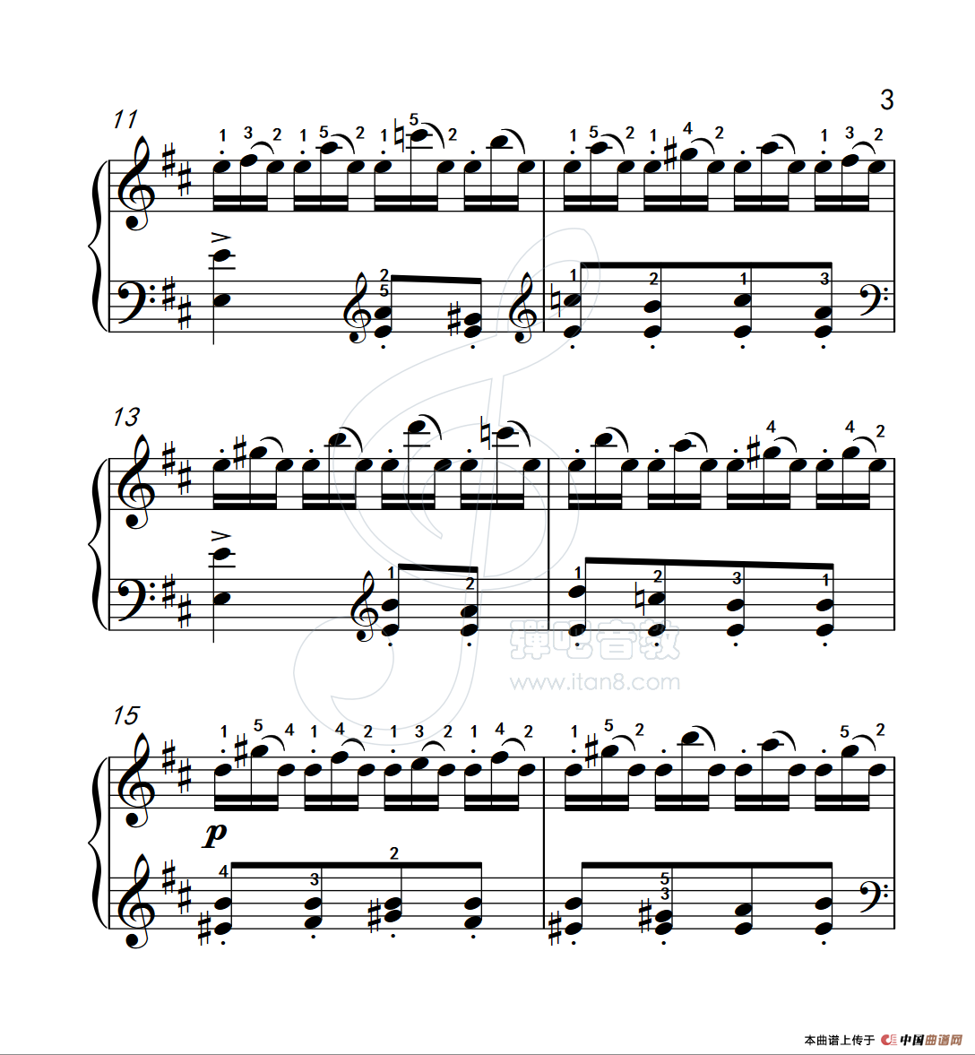 《练习曲 45》钢琴曲谱图分享
